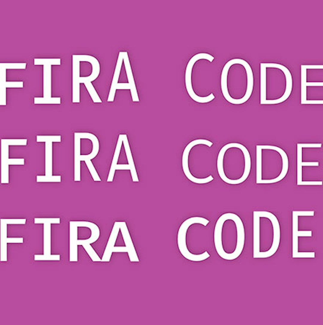 Fira Code at different sizes