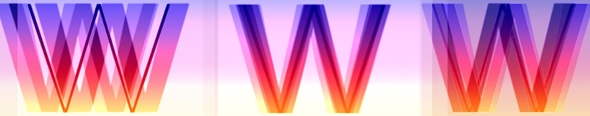 Graphic of Work Sans Font being used featuring the W character